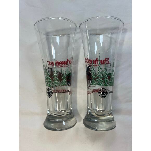 Two Vintage 1990’s Budweiser Clydesdale Beer Glass - Picture 4 of 6